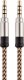 Kabel 4kom.pl Kabel Audio 2x Mini Jack - Jack 3.5mm długi przewód AUX Oplot mocny 1.5m Złoty 2