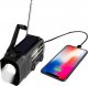 Radio 4kom.pl Radio solarne Dynamo AM/FM MOZOS ER-01 5000mAh awaryjne na korbę latarka SOS PowerBank czarne 1