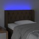 vidaXL vidaXL Zagłówek do łóżka z LED, ciemnobrązowy, 83x16x78/88 cm, tkanina 4