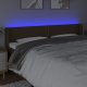 vidaXL vidaXL Zagłówek do łóżka z LED, ciemnobrązowy, 203x16x78/88cm, tkanina 4