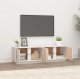 vidaXL vidaXL Szafka pod telewizor, biała, 140x40x40 cm, lite drewno sosnowe 3