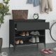 vidaXL vidaXL Szafka na buty, czarna, 70x36x60 cm, materiał drewnopochodny 2