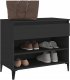 vidaXL vidaXL Szafka na buty, czarna, 70x36x60 cm, materiał drewnopochodny 4