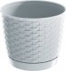 Prosperplast Doniczka okrągła RATOLLA ROUND DRLO145-S449, Kolor Biały, Prosperplast, Wymiary 14.50x13 cm 1