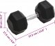 vidaXL vidaXL Hantel, 25 kg, żeliwo 6