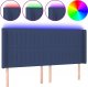 vidaXL vidaXL Zagłówek do łóżka z LED, niebieski, 183x16x118/128 cm, tkanina 2