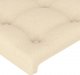vidaXL vidaXL Zagłówek do łóżka z LED, kremowy, 183x16x118/128 cm, tkanina 5