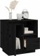 vidaXL vidaXL Szafki nocne, 2 szt., czarne, 50x34x50 cm, lite drewno sosnowe 6