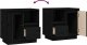 vidaXL vidaXL Szafki nocne, 2 szt., czarne, 50x34x50 cm, lite drewno sosnowe 9