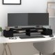 vidaXL vidaXL Podstawka na monitor, czarna, 100x27,5x15 cm, drewno sosnowe 2