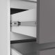 Fabryka Mebli Akord Szafa z nadstawką S 90 cm 2 drzwi 2 szuflady - biała-grafit szary 5