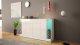 MEGSTYL KOMODA 155CM Z LISTWĄ LED - EFECTO 2 biały mat - biały połysk 3