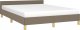 vidaXL vidaXL Rama łóżka z zagłówkiem, taupe, 140x190 cm, obita tkaniną 3