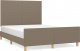 vidaXL vidaXL Rama łóżka z zagłówkiem, taupe, 140x190 cm, obita tkaniną 2