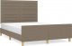 vidaXL vidaXL Rama łóżka z zagłówkiem, taupe, 140x190 cm, obita tkaniną 2
