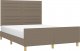vidaXL vidaXL Rama łóżka z zagłówkiem, taupe, 140x190 cm, obita tkaniną 3