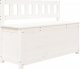 vidaXL vidaXL Ławka, biała, 110x41x76,5 cm, lite drewno sosnowe 2