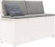 vidaXL vidaXL Ławka, biała, 110x41x76,5 cm, lite drewno sosnowe 4