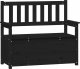 vidaXL vidaXL Ławka, czarna, 112,5x51,5x96,5 cm, lite drewno sosnowe 1