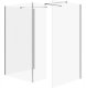 Cersanit (kabiny walk-in) SET B808: Kabina walk-in MILLE z ruchomą ścianką chrom 90x90x90x30x200 (S601-195) 1