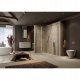 Cersanit (kabiny walk-in) SET B808: Kabina walk-in MILLE z ruchomą ścianką chrom 90x90x90x30x200 (S601-195) 3