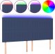 vidaXL vidaXL Zagłówek do łóżka z LED, niebieski, 180x5x118/128 cm, tkanina 2
