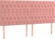 vidaXL vidaXL Zagłówek do łóżka z LED, różowy, 180x7x118/128 cm, aksamit 4