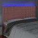 vidaXL vidaXL Zagłówek do łóżka z LED, różowy, 160x5x118/128 cm, aksamit 3