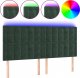 vidaXL vidaXL Zagłówek do łóżka z LED, ciemnozielony, 180x5x118/128 cm 2