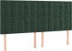 vidaXL vidaXL Zagłówek do łóżka z LED, ciemnozielony, 180x5x118/128 cm 4