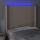 vidaXL vidaXL Zagłówek do łóżka z LED, cappuccino, 103x16x118/128cm, ekoskóra 4