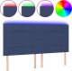 vidaXL vidaXL Zagłówek do łóżka z LED, niebieski, 180x5x118/128 cm, tkanina 2