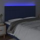 vidaXL vidaXL Zagłówek do łóżka z LED, niebieski, 180x5x118/128 cm, tkanina 3