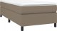 vidaXL vidaXL Łóżko kontynentalne z materacem, taupe, tkanina, 80x200 cm 3