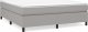 vidaXL Łóżko kontynentalne z materacem, jasnoszare, tkanina 160x200 cm 2