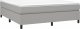 vidaXL Łóżko kontynentalne z materacem, jasnoszare, tkanina 160x200 cm 3