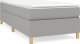 vidaXL Łóżko kontynentalne z materacem, jasnoszare, tkanina, 90x190 cm 2