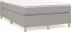 vidaXL Łóżko kontynentalne z materacem, jasnoszare, tkanina 120x200 cm 2