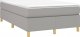 vidaXL Łóżko kontynentalne z materacem, jasnoszare, tkanina 120x200 cm 3