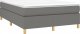 vidaXL Łóżko kontynentalne z materacem, ciemnoszara tkanina 140x190 cm 3