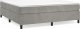 vidaXL vidaXL Łóżko kontynentalne z materacem, jasnoszare, 160x200cm, aksamit 2