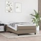 vidaXL vidaXL Łóżko kontynentalne z materacem, taupe, tkanina, 80x200 cm 1