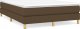 vidaXL vidaXL Łóżko kontynentalne z materacem, brązowe, tkanina, 140x190 cm 2
