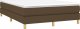 vidaXL vidaXL Łóżko kontynentalne z materacem, brązowe, tkanina, 140x190 cm 3