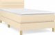 vidaXL Łóżko kontynentalne z materacem, kremowe, tkanina, 80x200 cm 2