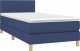 vidaXL vidaXL Łóżko kontynentalne z materacem, niebieskie, tkanina, 80x200 cm 3