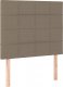 vidaXL vidaXL Łóżko kontynentalne z materacem, taupe, tkanina, 100x200 cm 6