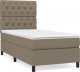 vidaXL vidaXL Łóżko kontynentalne z materacem, taupe, tkanina, 80x200 cm 2