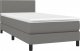 vidaXL vidaXL Łóżko kontynentalne z materacem, ciemnoszara tkanina 90x200 cm 3