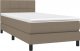vidaXL vidaXL Łóżko kontynentalne z materacem, taupe, tkanina, 80x200 cm 3